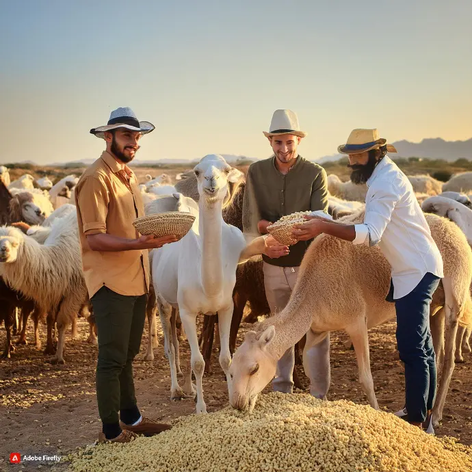 استعرض تشكيلتنا الكاملة من الأعلاف الحلال وحيوانات في المملكة العربية السعودية تنوع اصناف اعلاف مع حيوانات وحلال ومزارعين